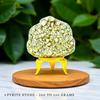 Raw Pyrite Stone Original | 200-300 Gm Certified Natural Brassy Golden Pyrite Cluster (AAA Grade Quality) with Certificate & Metallic Stand |