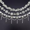 10Yards Rhinestone Trim Tassel Chain Flower Shape Diamond Crystal Clothing Party DIY Wedding Rhinestone Ribbon Gift Decoration