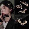 Punk Pentagramm Haarspange Vintage Kristallstern Haarspangen Harajuku Mode Kopfschmuck für Damen Mädchen Haarschmuck Zubehör