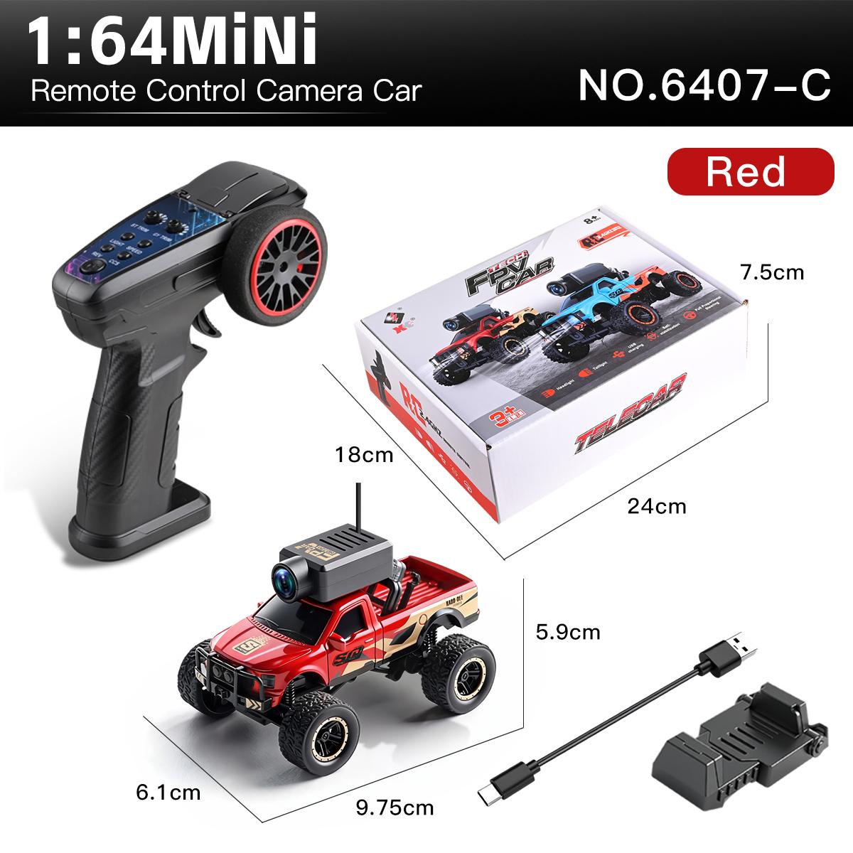 

Wl6407 Vr 1:64 Fpv Rc Car Mini Full Proportion With Camera Display 2.4G High Speed Drift Racing Vehicle Desktop Toys Gifts