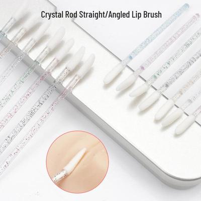 50er-Pack Einweg-Lippenpinsel - Gerade & abgeschrägte Köpfe Kristallstäbe zur Applikation von Gloss und Lippenstift