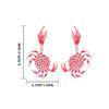 Kolczyki Kraby Kobiety Dodatek na Wakacje na Plaży nad Oceanem Proste Teksturowane Emaliowane Kraby Biżuteria Prezenty na Imprezę Kolczyki Zwierzęce