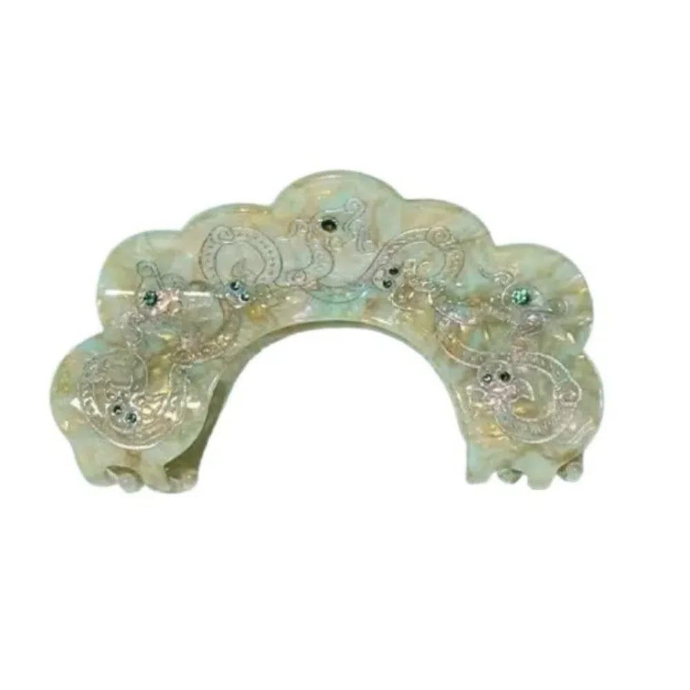 Acetic Acid Chinese Style Shark Clip Exquisite Antique Style Grab Clip  Woman Girls
