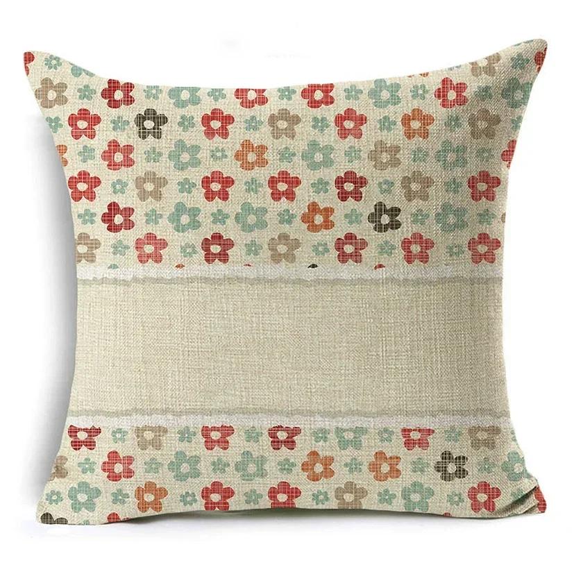 Mandala Graffiti Cushion Cover 45X45Cm Linen Decorative Pillow Cover Sofa Bed Pillow Case
