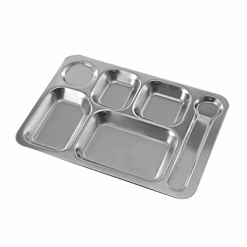 304 Stainless Steel Divided Canteen Tray