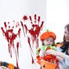 Waterproof 3D Widnow Decor Blood Handprint Wall Stickers Horror Finger Foot Halloween Decor