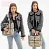 Down bag cotton clothes women's bag simple space bag solid color soft square filled shoulder handbag new