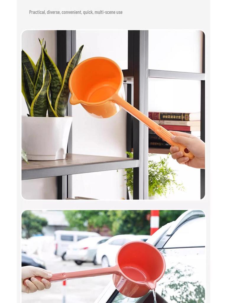 Long-Handled Plastic Water Ladle for Baby Bathing and Hair Washing