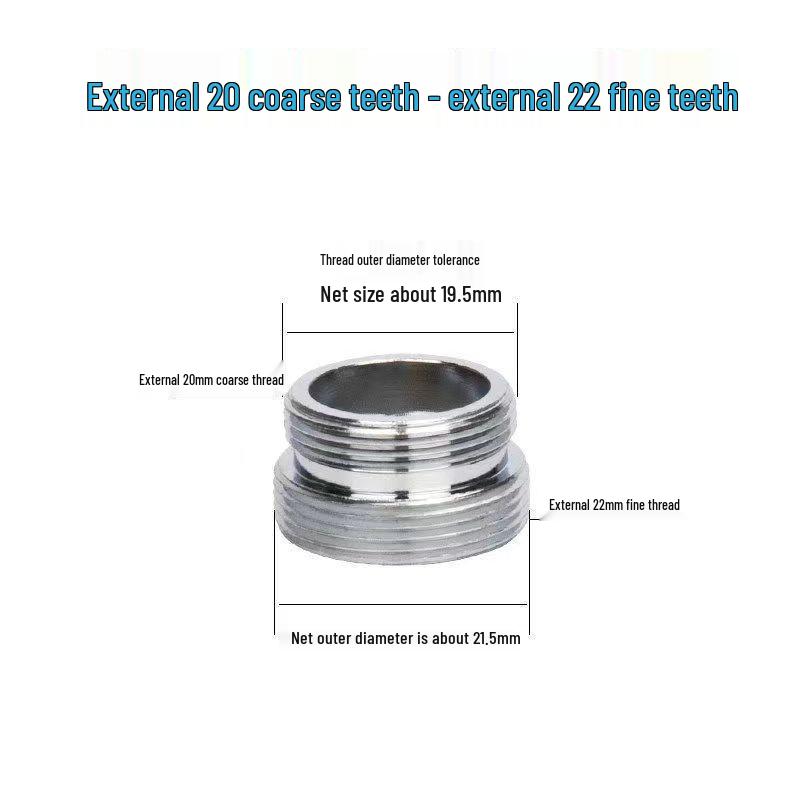 Faucet Adapter & Water Purifier Connector: M22 To 4-Point Coarse Thread Aerator