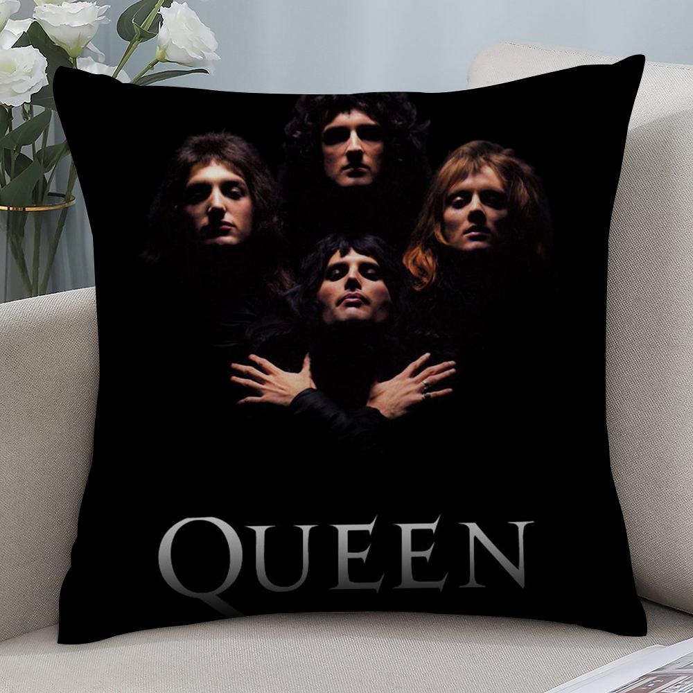 Rock Queen BandS Kissenbezug Kurzer Plüsch Sofa Dekorativ Geschenk Zuhause Doppelseitiger Druck Kissen