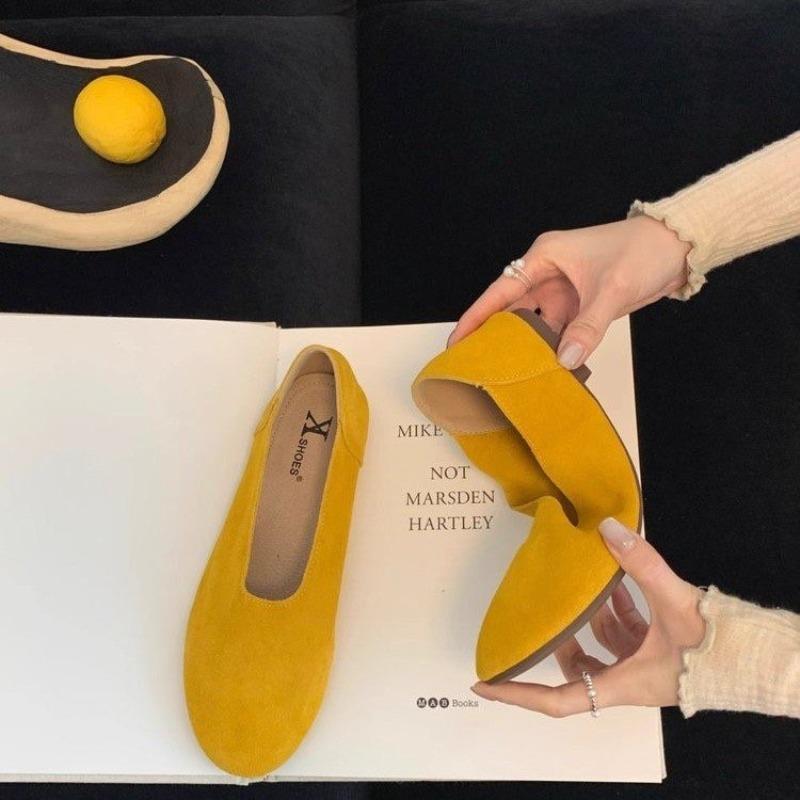 

Модные взрывные однофутовые слипоны на плоской подошве 2025 весна-лето новая повседневная одинарная обувь на мягкой подошве с низким верхом туфли-бобы 40