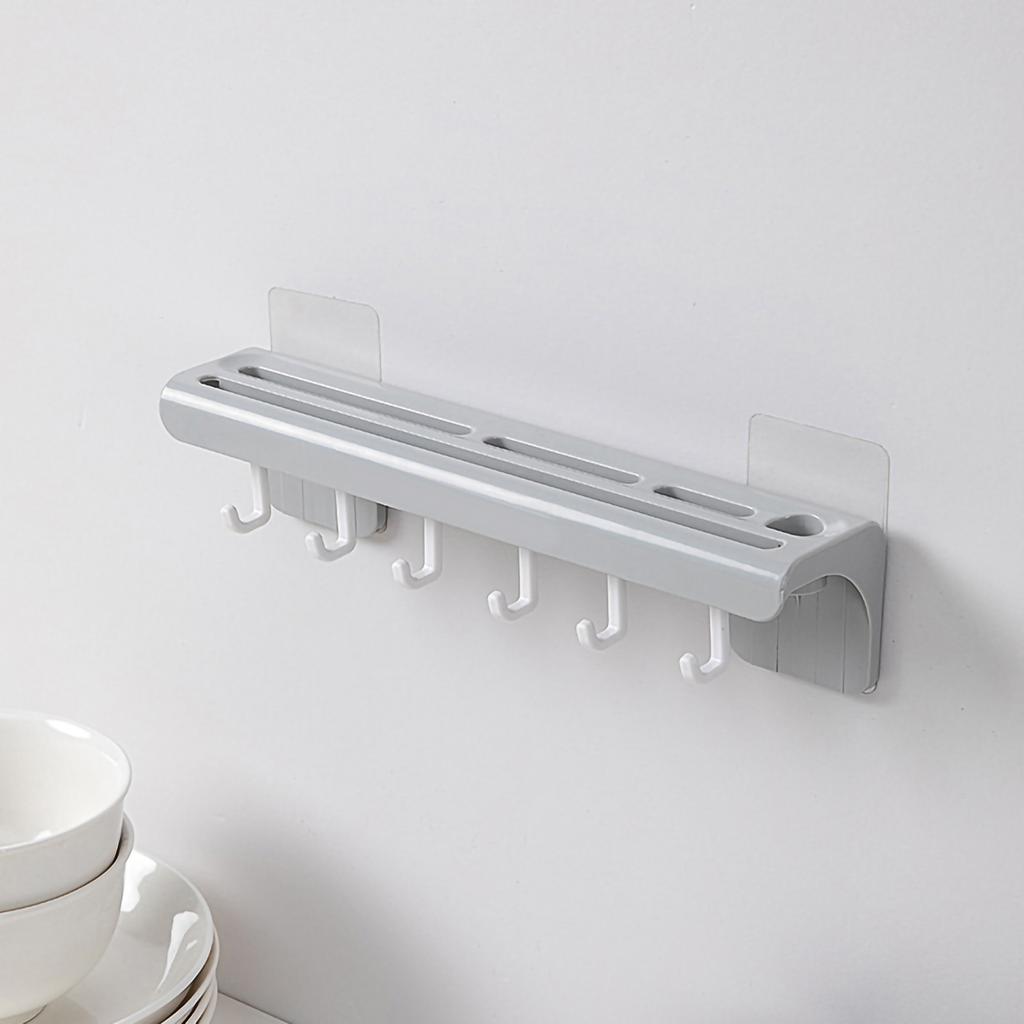 Kitchen Knife Holder with Removable Hooks Spoon Shovel Fork Storage Rack Multifunctional Wall Mounted Organizer for
