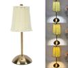 Vintage Rattan Table Lamp LED Dimmable 3 Color Temperatures Rechargeable Cordless Bedside Lamp for Bedroom Living Room