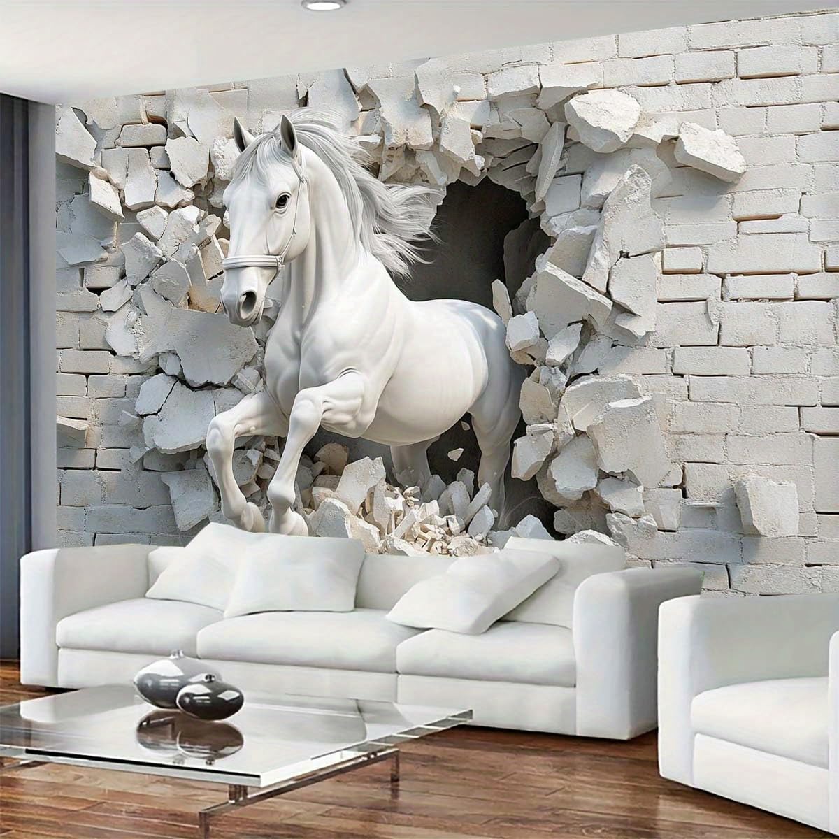 Tapestry luxury 3D wall for horse breakthrough 75x100 чёрный