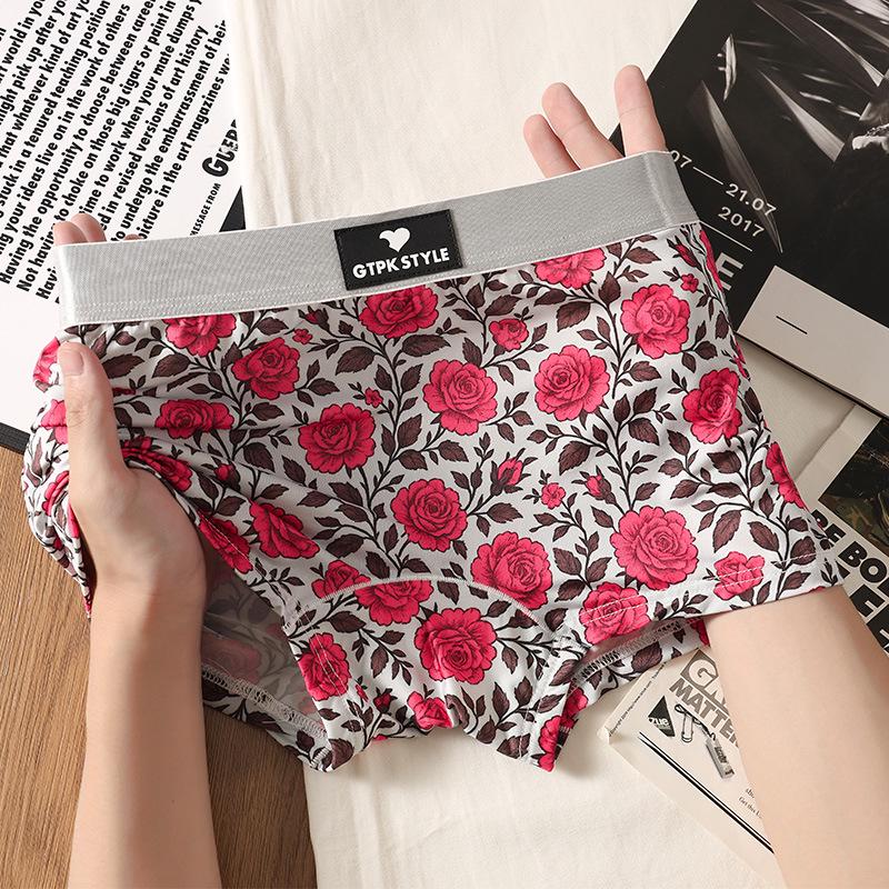 

Жіночі трусики із крижаного шовку із середньою посадкою - Однотонні, Великий розмір, Повітропроникні труси-боксери XL