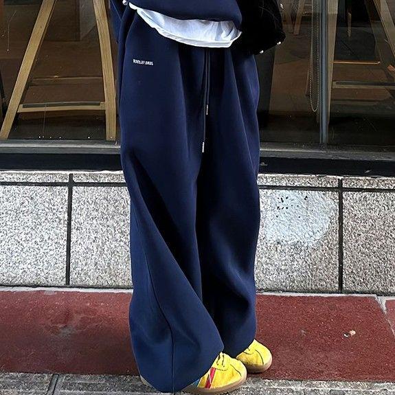 

European Style Women s Thickened Stand-up Collar Sweatshirt Set - Fashionable Autumn/Winter Pure Cotton Casual Sportswear Two-Piece Medium