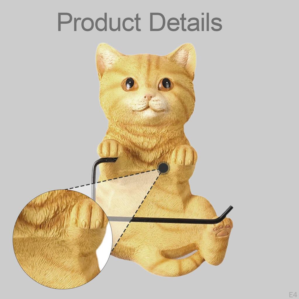 Cat Toilet Paper Roll Holder, Resin, Professional, Multifunctional Practical, Durability, Novelty