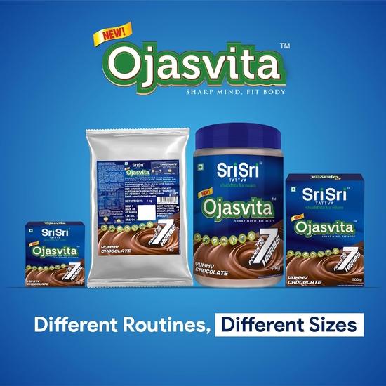 Sri Sri Tattva Ojasvita Chocolate Powder - Drink Mix for Sharp Mind & Healthy Body - 200g