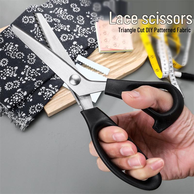 Handmade Cross-Border Tailor Scissors: Serrated Dog Tooth Fabric Scissors for Household and Craft Use