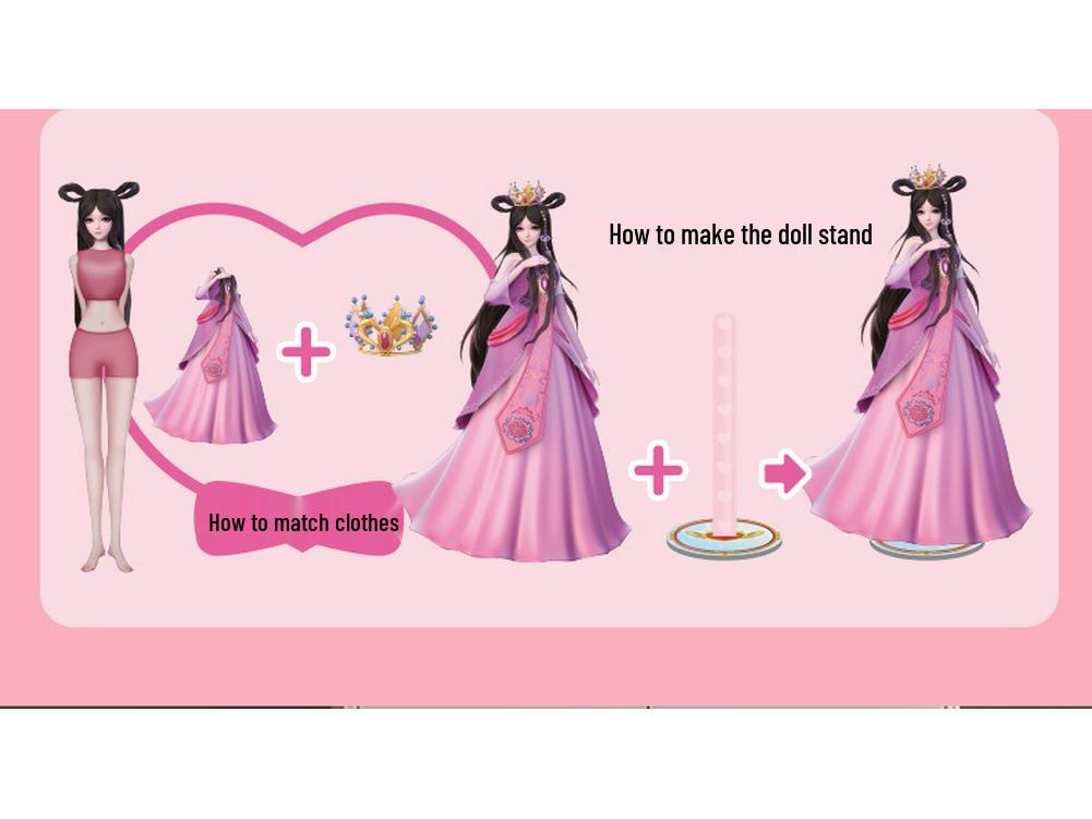 Ye Luoli Dress-Up Show: Magnetic Sticker Set for Girls Ages 3-6 - Princess Dress-Up Educational Toy