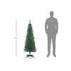 HOMCOM Sapin de Noël artificiel Sapin artificiel, support inclus Étoile de Noël 1,5 m, vert