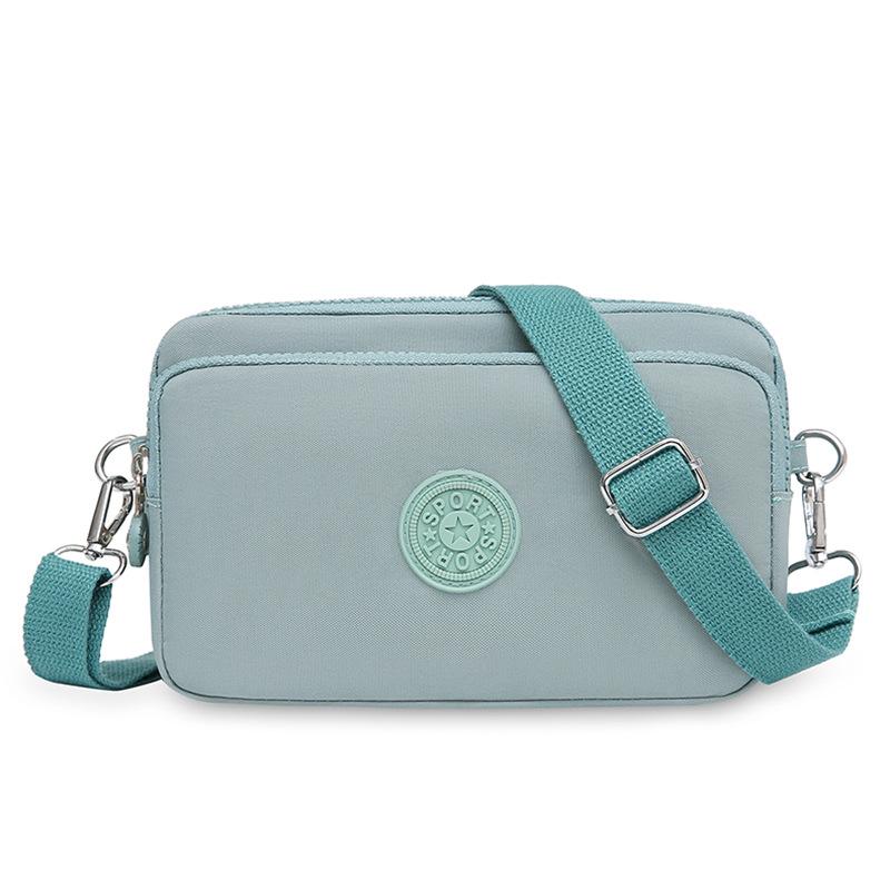 New Nylon Coin Phone Bag Three-Layer Horizontal Casual Middle-Aged Mom Bag Versatile Fashion Shoulder Crossbody Bag
