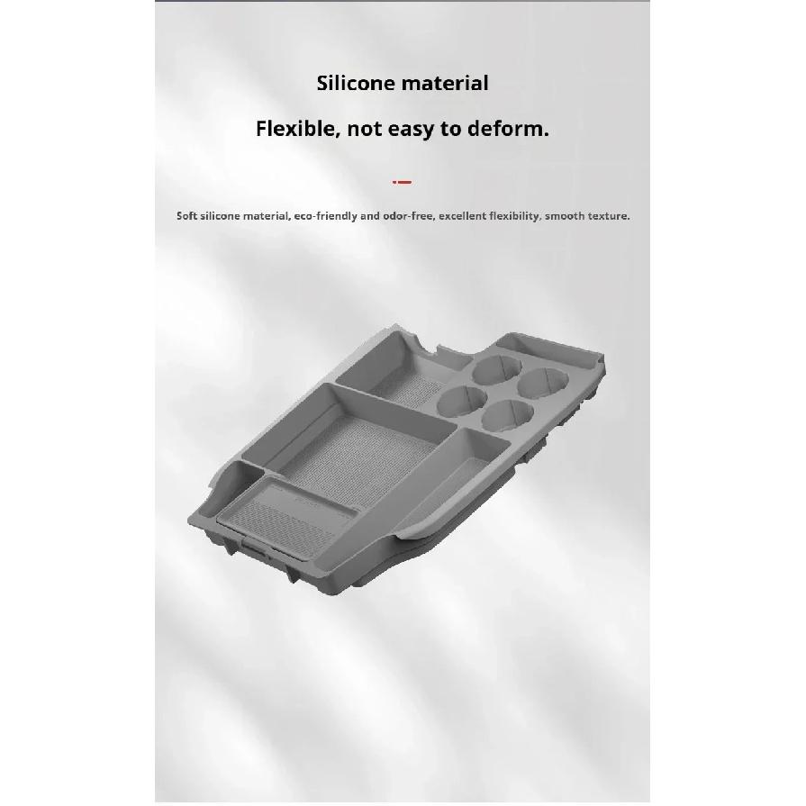 For SiENNA Silicone Storage Box Center Console under Layer Modification Special Car Interior Accessories Organizer
