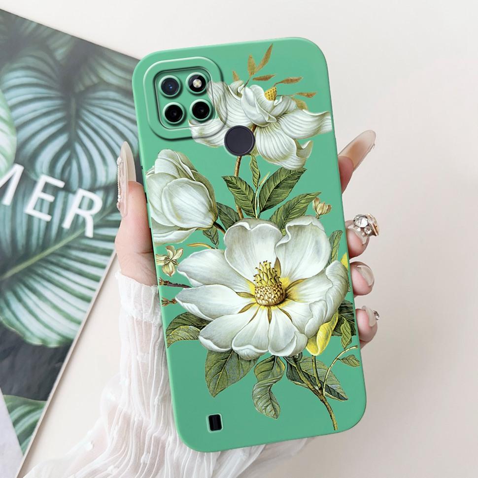 For Realme C21Y Case Luxury Painted Cover  RMX3261 RMX3263 Soft Silicone Phone Case For Realme C 21Y C21Y Coque TPU Back Cover