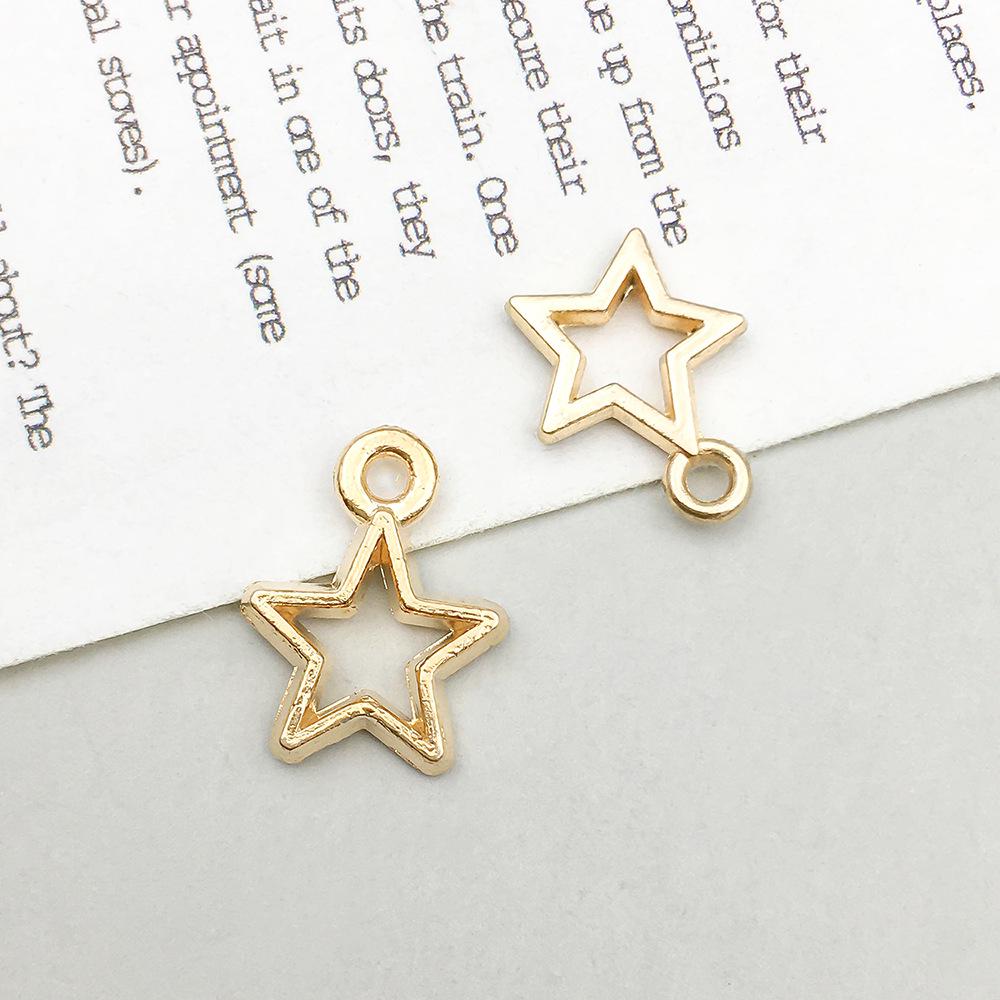 KC Gold Star Moon Sun Pendant Charm for DIY Bracelet Jewelry