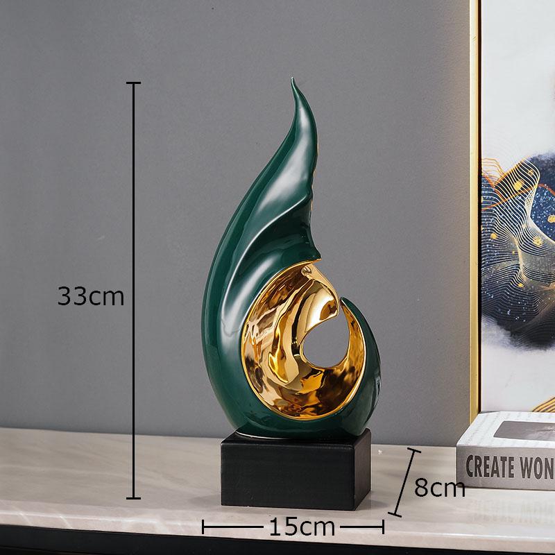 Creative Wind Image Modern Artwork TV Cabinet Desk Decoration Ornaments Abstract Crafts Ceramic Sculpture Room Aesthetic Decor