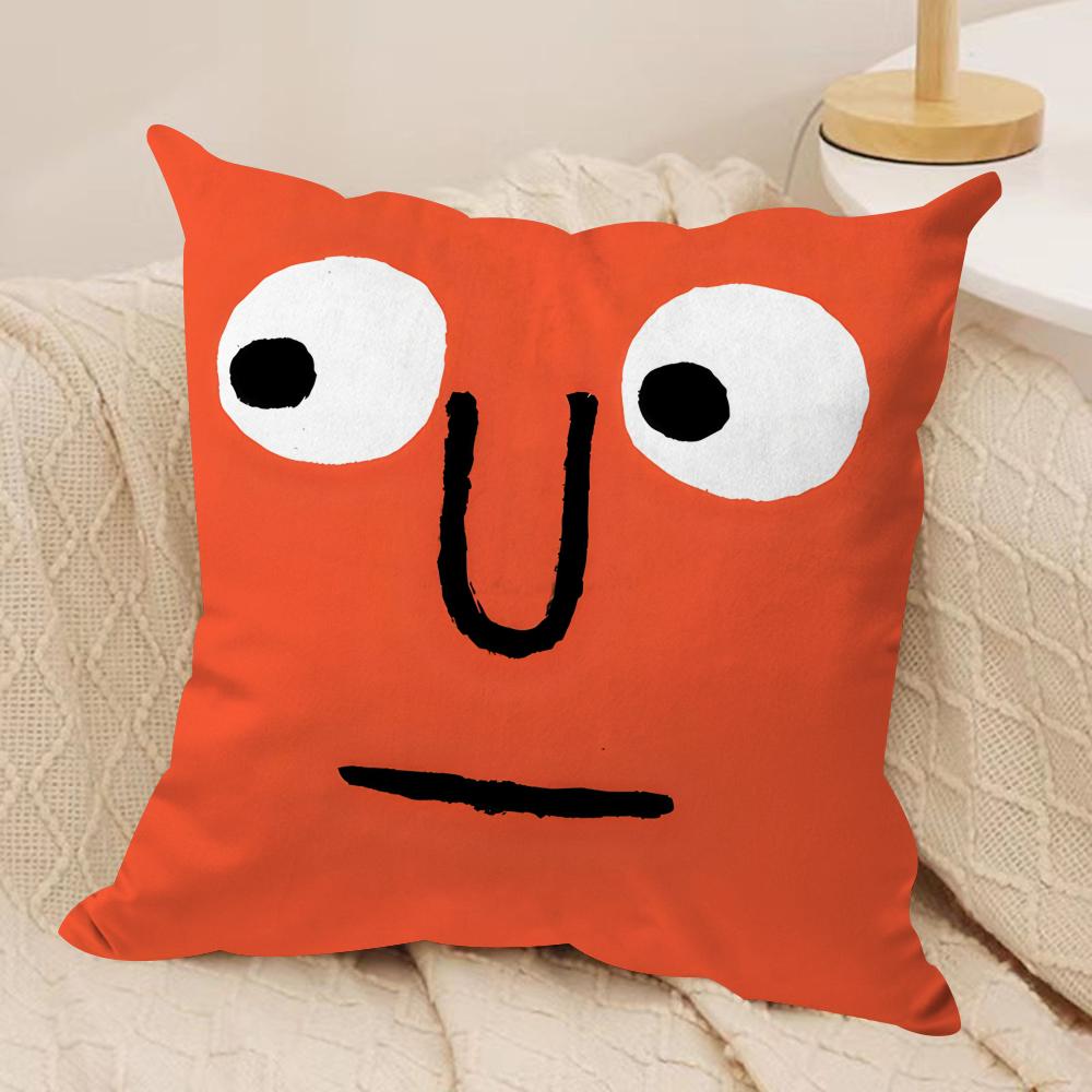 Aesthetic Art JJeanJullien Cushion Cover Silky Short Plush Invisible Zipper Dustproof Sofa Pillow Case For Home Decor