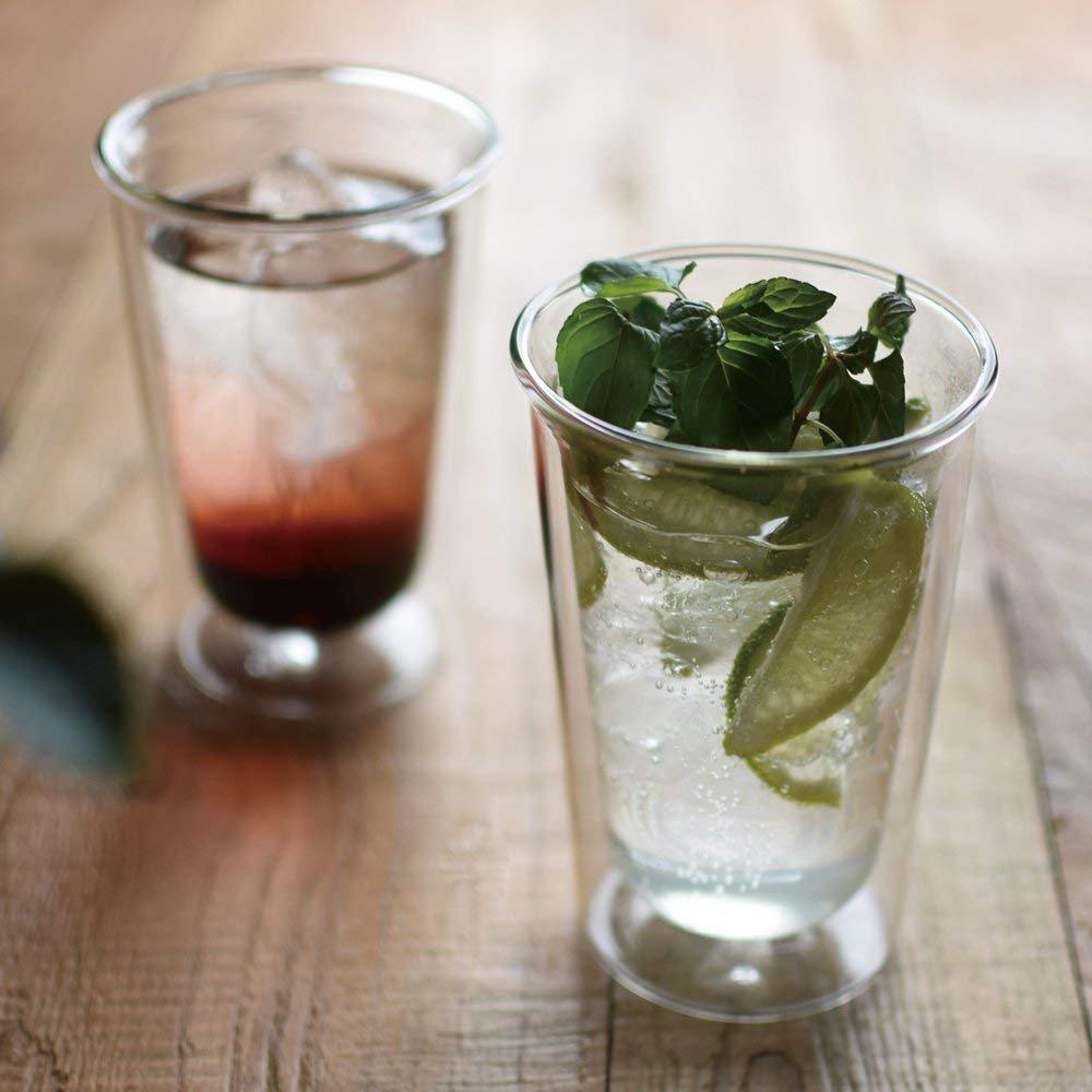 KINTO (Kinto) Set of 2 Double-Walled Cast Cocktail Glasses, 290ml