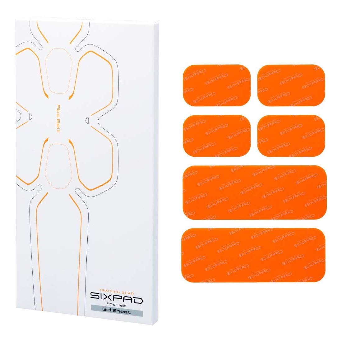 

SIXPAD Унисекс Пояс для пресса Гелевые накладки Один размер Упаковка, Оранжевый, оранжевый