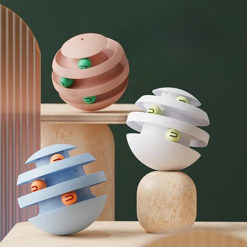 New Cat Turntable Cat Teaser Cat Self-hi Toy Plastic Interactive Pet Tumbler Channel