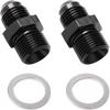 Flare To 5/8-20 Male Carburetor Fuel Inlet Fitting  8AN To 5/8-20 Black - 2PCS