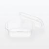 MUJI Microwaveable Food Containers with Pack of MDC95A3S Lids, Semi-Transparent, Rectangular, 180mL, 4,