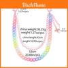Punk Rock Dog Acrylic Belt Chain With Colorful Bells For Hip Hop Style Men Women