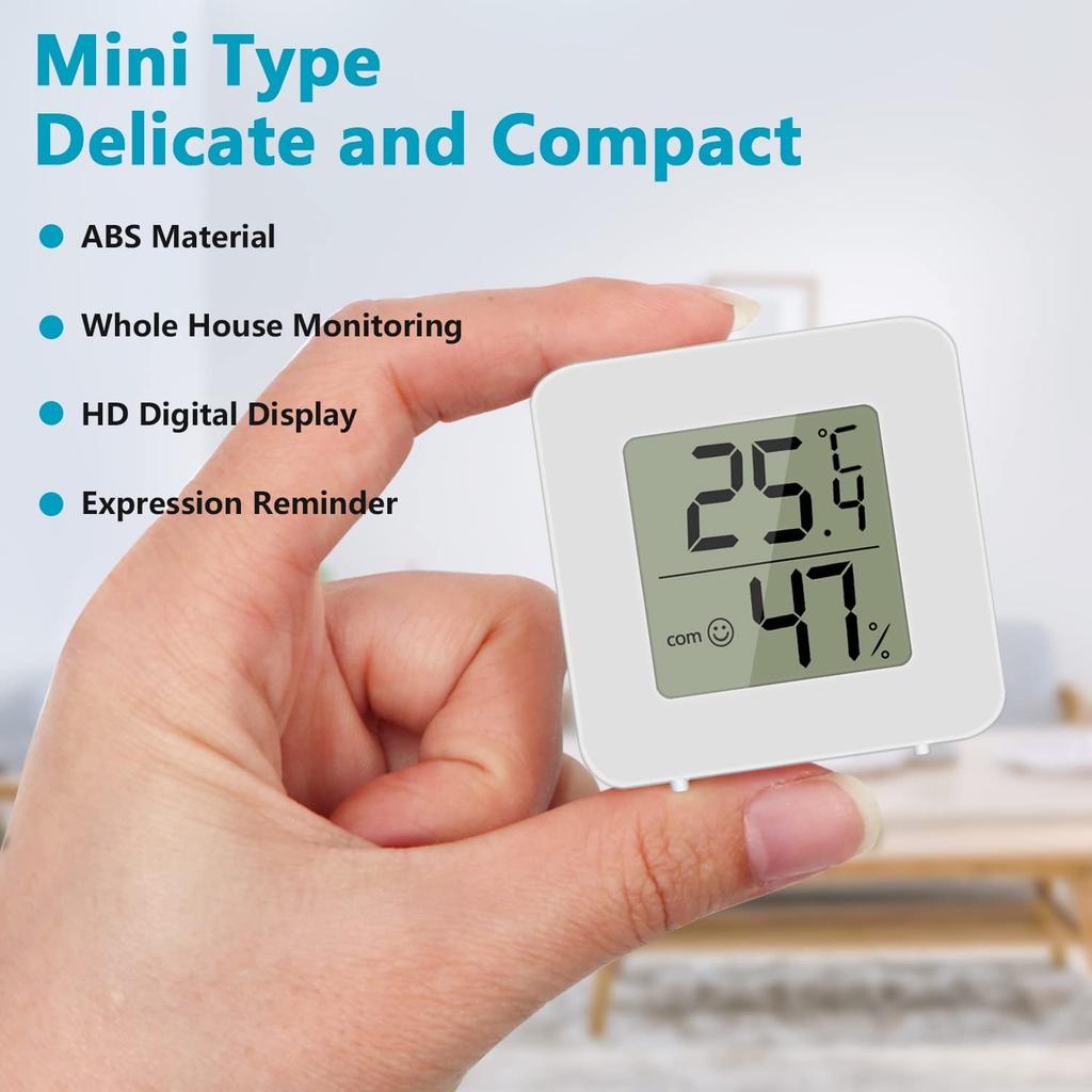 Two Mini LCD Digital Thermometers and Hygrometers (Celsius Only)