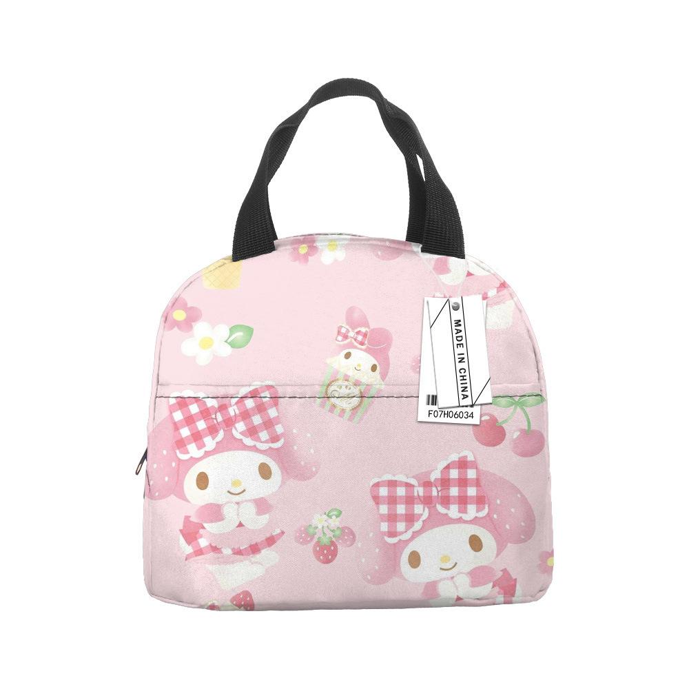 Hello Kitty Lunch Bag Large Capacity Rice Bag Bento Bag Tote Bag Waterproof Lunch Box Insulation Bag