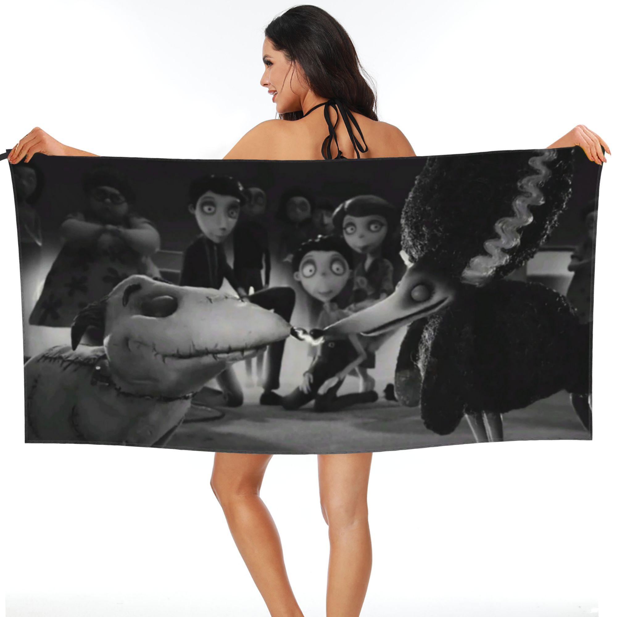 Frankenweenie Beach Towel Soft Microfiber Quick Dry Absorbent Quick Towels For Bath W40*H60(CM)