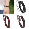 Handcraft Twining Designs Black Brown Sturdy PU Leather Bracelet for Men and Women Special Day Gifts Casual Wear