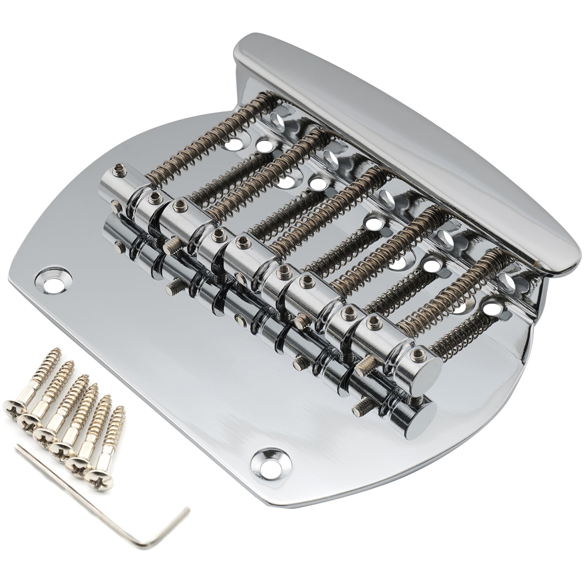 

Musiclily Pro 16mm Steel 5-String Bass Bridge for Music Man Basses, Chrome