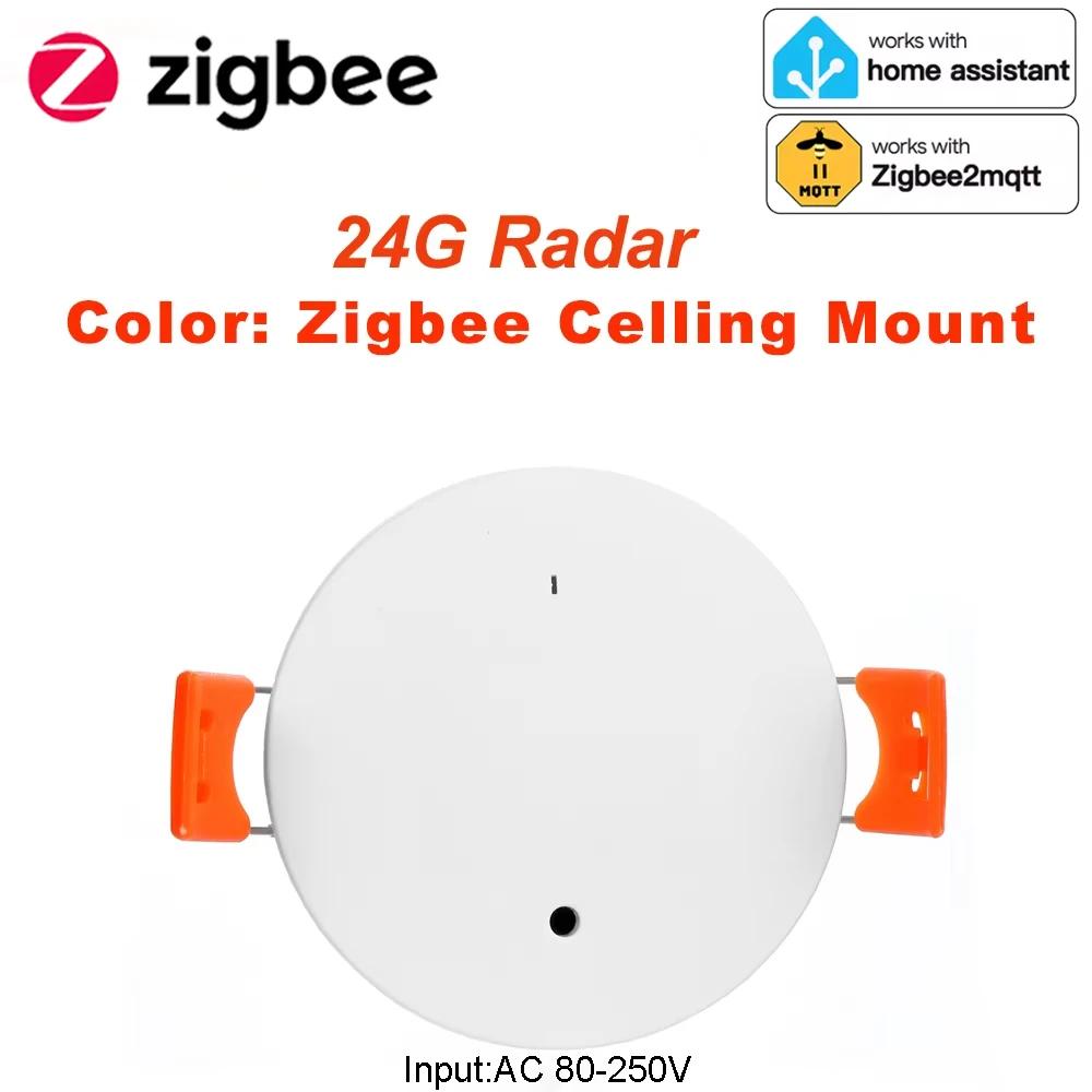 24G Zigbee Human Presence Detector Smart Human Body PIR Sensor Radar Detector Motion Sensors Support Home Assistant