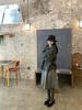 2025 Autumn/Winter Retro High-Waisted Wool A-Line Midi Skirt for Women