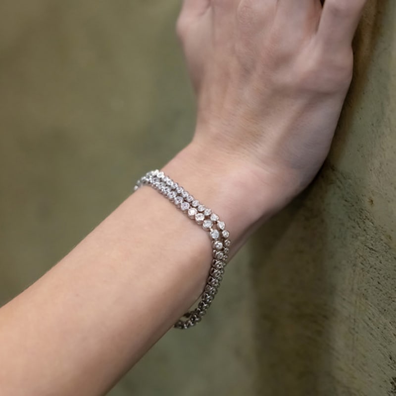 BE/GINS [925 Silver]BB BEZEL TENNIS BRACELET 3.0