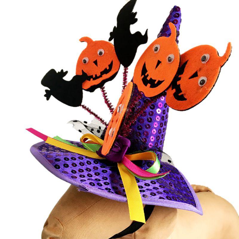 

Hat Halloween Witch For Dog Cat Pet Party Fancy Dress Up Accessories Costume PurplePumpkin