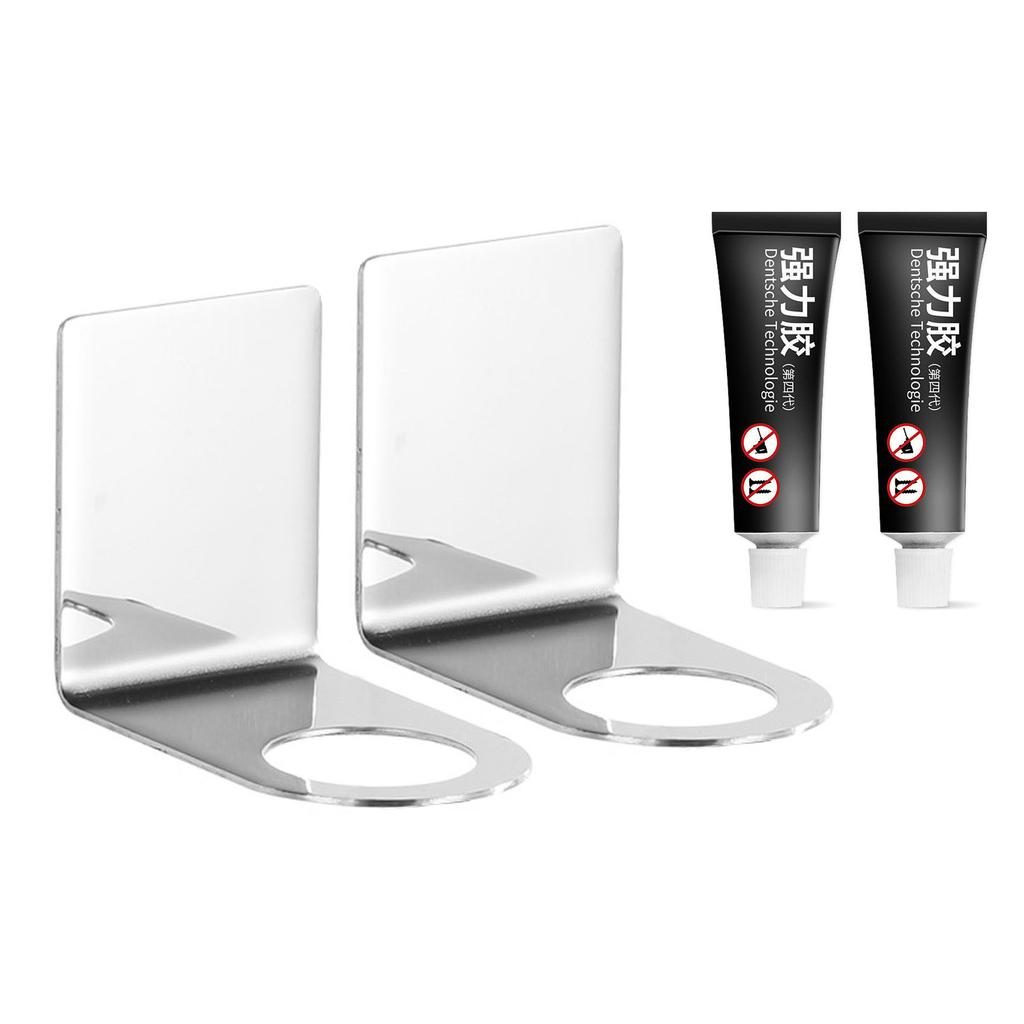 2 PCS Soap Bottle Holder Hand Sanitizers Hanging Rack Wall Mounted Pump Hanging Rack for Kitchen Bathroom Bottle Holder