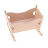 1:12 Puppenhaus Miniatur Holz Baby Wiege Bett Rollenspiel Möbel Dekoration