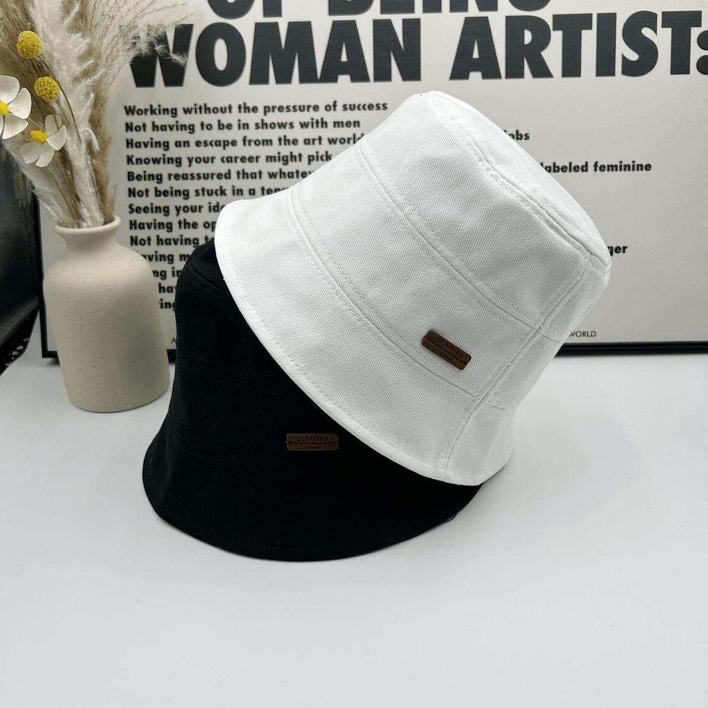 Spring and Summer New Simple Bucket Hat Women's Casual Versatile Washbasin Hat Travel Photo Cover Hat Ins