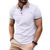 Men's Summer Casual Sports Solid Color Short Sleeved Polo Shirt